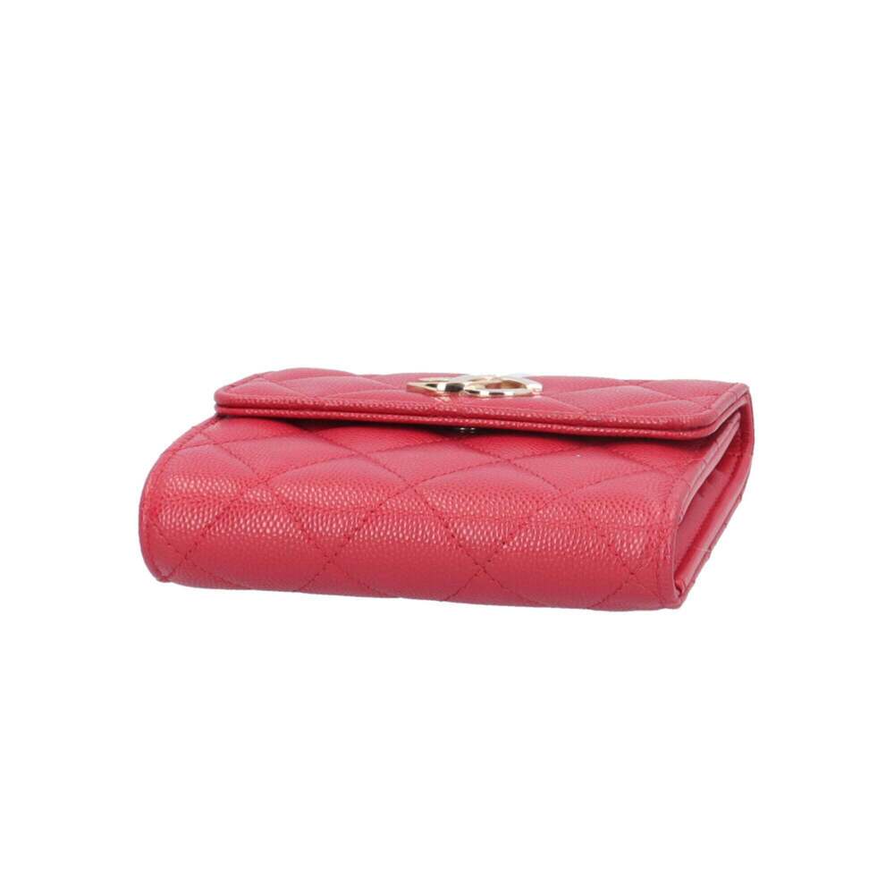 CHANEL Authentic Red Caviar Leather Wallet - Picture 4 of 8